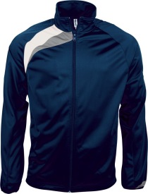 Kindertrainingsjas PA307 Kleur SPORTY NAVY/WHITE/STROM GREY:#