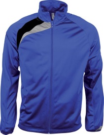Kindertrainingsjas PA307 Kleur SPORTY ROYAL BLUE/BLACK/STORM GREY:#