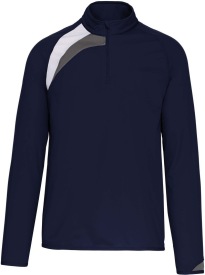 Trainingsweater Met Ritskraag PA328 Kleur SPORTY NAVY/WHITE/STROM GREY:#