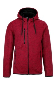 Heather hooded jacket Kleur RED MELANGE