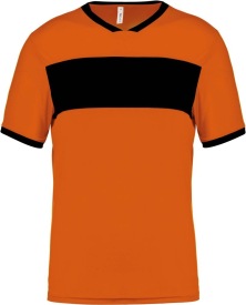 Sportshirt korte mouwen volwassene PA4000 Kleur ORANGE / BLACK:#