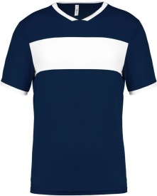 Sportshirt korte mouwen volwassene PA4000 Kleur SPORTY NAVY/WHIT:#