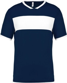 Sportshirt korte mouwen kids PA4001 Kleur SPORTY NAVY/WHITE:#