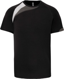Sportshirt PA436 Kleur BLACK/WHITE/STORMGREY:#