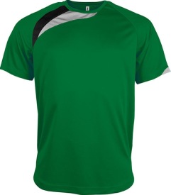 Kindersportshirt PA437 Kleur GREEN/BLACK/STORMGREY:#