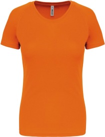 Functioneel Damessportshirt PA439 Kleur FLUORESCENT ORANGE:#EA5D45