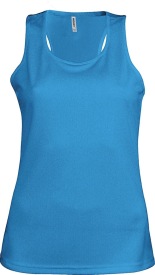Damessporttop PA442 Kleur AQUA BLUE:#00A0DF