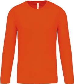 Herensportshirt Lange Mouwen PA443 Kleur FLUORESCENT ORANGE:#EA5D45