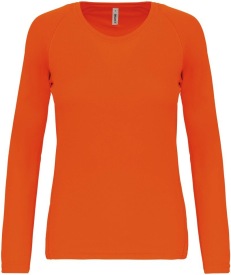 Damessportshirt Lange Mouwen PA444 Kleur FLUORESCENT ORANGE:#EA5D45