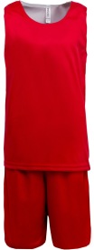 Omkeerbare basketbalset voor kinderen PA449 Kleur SPORTY RED/WHITE:#