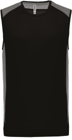 Tweekleurige sporttop PA475 Kleur BLACK/FINEGREY:#