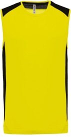 Tweekleurige sporttop PA475 Kleur FLUORESCENT YELLOW/BLACK:#