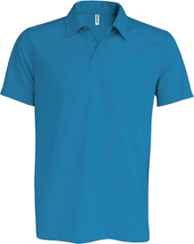 Herensportpolo PA482 Kleur AQUA BLUE:#00A0DF