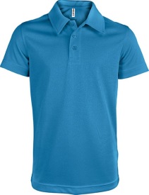 Kindersportpolo PA484 Kleur AQUA BLUE:#00A0DF