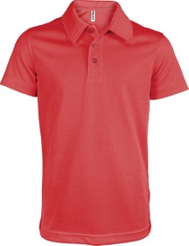 Kindersportpolo PA484 Kleur RED:#C20B26