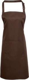 Voorbindschort Colours Bib Apron With Pocket Kleur BROWN