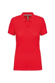 Ladies' short-sleeved polo shirt Kleur RED