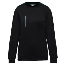 Unisex DayToDay contrasting zip pocket sweatshirt Kleur KELLY GREEN