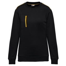 Unisex DayToDay contrasting zip pocket sweatshirt Kleur YELLOW