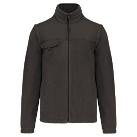 Fleece jacket with removable sleeves Kleur DARK GREY