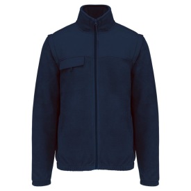 Fleece jacket with removable sleeves Kleur NAVY