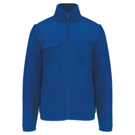 Fleece jacket with removable sleeves Kleur ROYAL BLUE