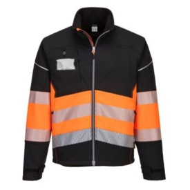 PW3 Hi-Vis Class 1 Softshell (3L) Kleur BLACK/ORANGE
