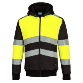 PW3 Zipped Class 1 Winter Hoodie Kleur YELLOW/BLACK