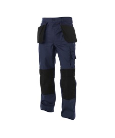 Seaton Tweekleurige multizakkenbroek met kniezakke Kleur MARINEBLAUW/ZWART