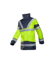 Skollfield Signalisatie regenparka met uitneembar Kleur FLUOGEEL/MARINEBLAUW