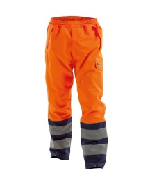 Sola Hoge zichtbaarheidsregenwerkbroek 200gr Kleur FLUO-ORANJE/MARINEBLAUW