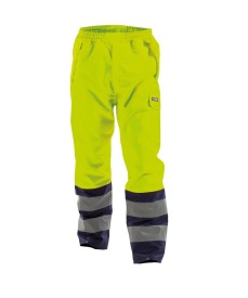 Sola Hoge zichtbaarheidsregenwerkbroek 200gr Kleur FLUOGEEL/MARINEBLAUW