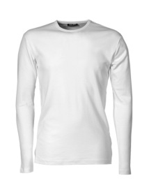 Men?s Long Sleeve Interlock Tee Kleur WHITE