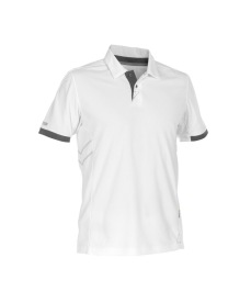 Traxion Polo polyster Kleur WIT/ANTRACIETGRIJS