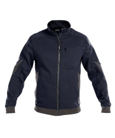 Velox Sweater full zip Kleur NACHTBLAUW/ANTRACIETGRIJS