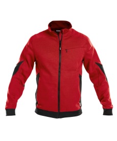 Velox Sweater full zip Kleur ROOD/ZWART