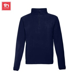 Unisex polar fleece with 1/4 rits vienna Kleur marine blauw