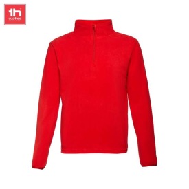 Unisex polar fleece with 1/4 rits vienna Kleur ROOD