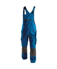 Voltic 250gr Bretelbroek met kniezakken Kleur AZUURBLAUW/ANTRACIETGRIJS