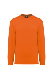 Unisex eco-friendly long sleeve t-shirt Kleur FLUORESCENT ORANGE