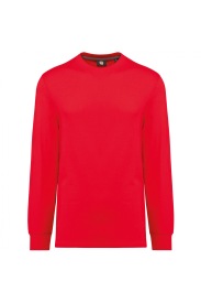 Unisex eco-friendly long sleeve t-shirt Kleur RED
