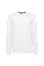 Unisex eco-friendly long sleeve t-shirt Kleur WHITE