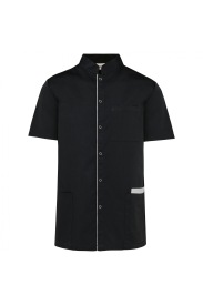 Men’s polycotton smock with press studs Kleur BLACK