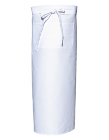 Voorbindschort Bistro Apron With Front Pocket Kleur WHITE
