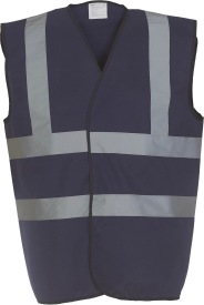 Signalisatievest met 2 Banden &amp; Bretels Kleur NAVY