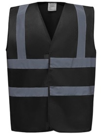 Hi-Vis vest Yoko 2 Bands & Braces Waistcoat Kleur BLACK