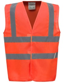 Hi-Vis vest Yoko 2 Bands & Braces Waistcoat Kleur HI-VIS ORANGE