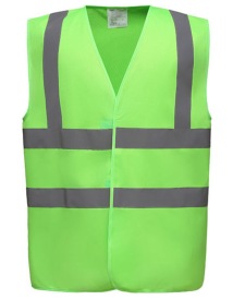 Hi-Vis vest Yoko 2 Bands & Braces Waistcoat Kleur LIME