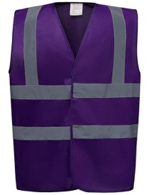 Hi-Vis vest Yoko 2 Bands & Braces Waistcoat Kleur PURPLE