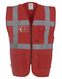 Multi-Functional Executive Waistcoat Kleur RED